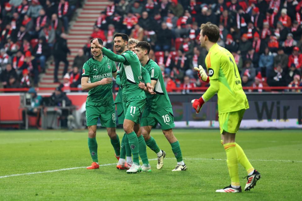 Tim Kleindienst celebrating a goal for Gladbach