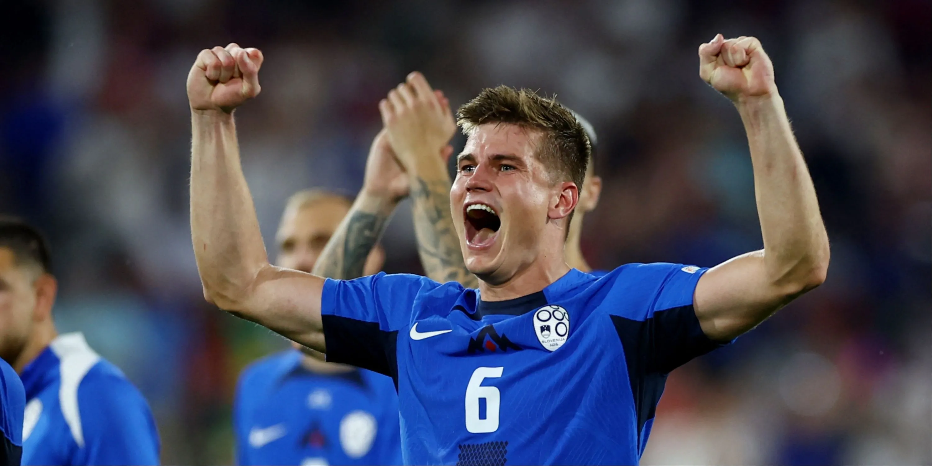 Hậu vệ Jaka Bijol thi đấu cho Slovenia tại Euro 2024