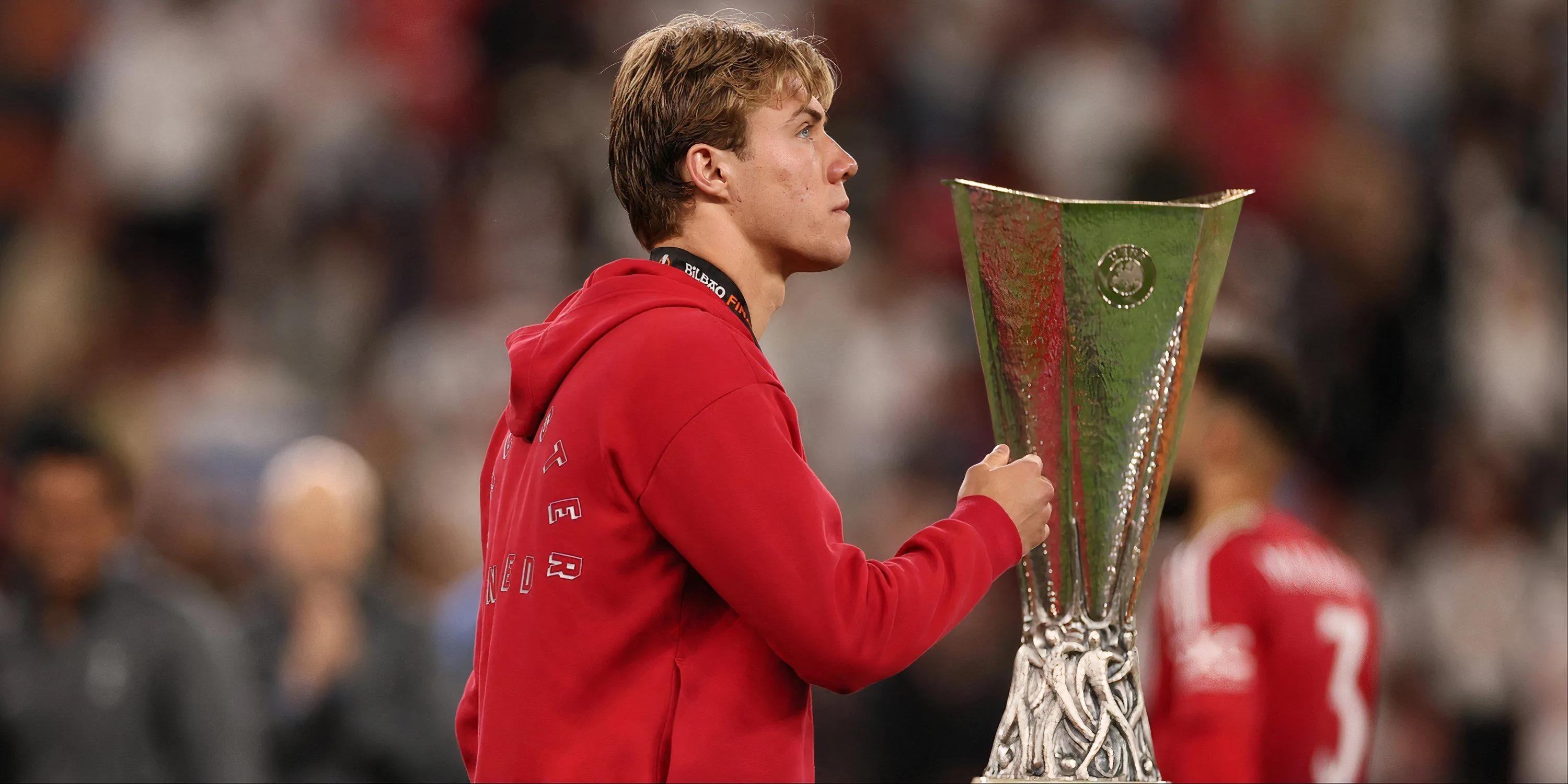 Rasmus Hojlund thi đấu cho Manchester United tại đấu trường châu Âu