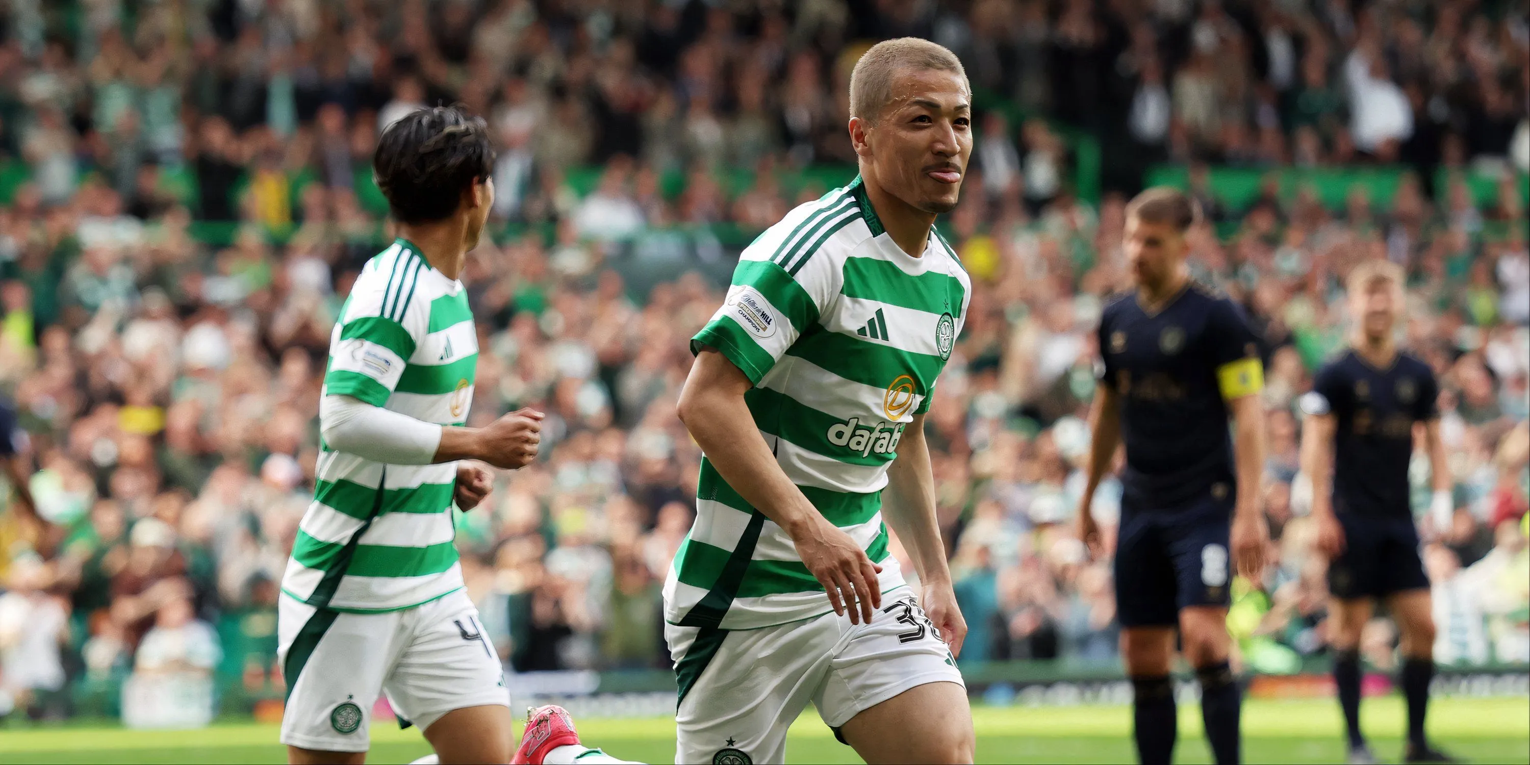 Daizen Maeda thi đấu năng nổ cho Celtic ở Scottish Premiership