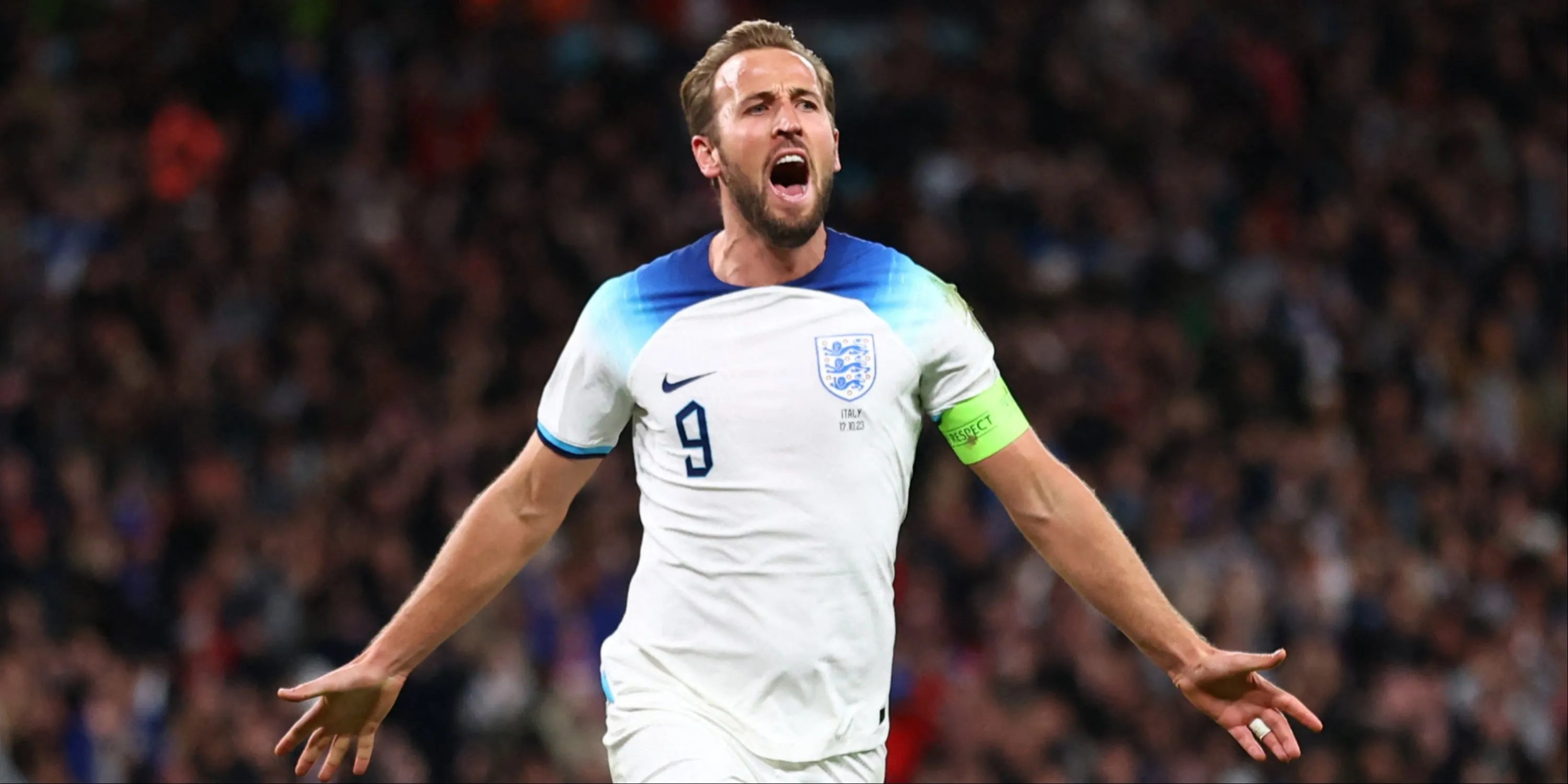 Harry Kane ăn mừng bàn thắng cho đội tuyển Anh, đội trưởng và chân sút kỷ lục của Tam Sư