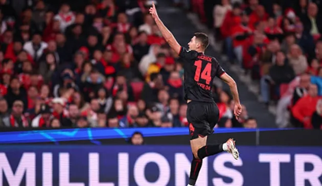 Schick lập công giúp Leverkusen giành chiến thắng nhờ vào pha phối hợp défense lỏng lẻo của Benfica